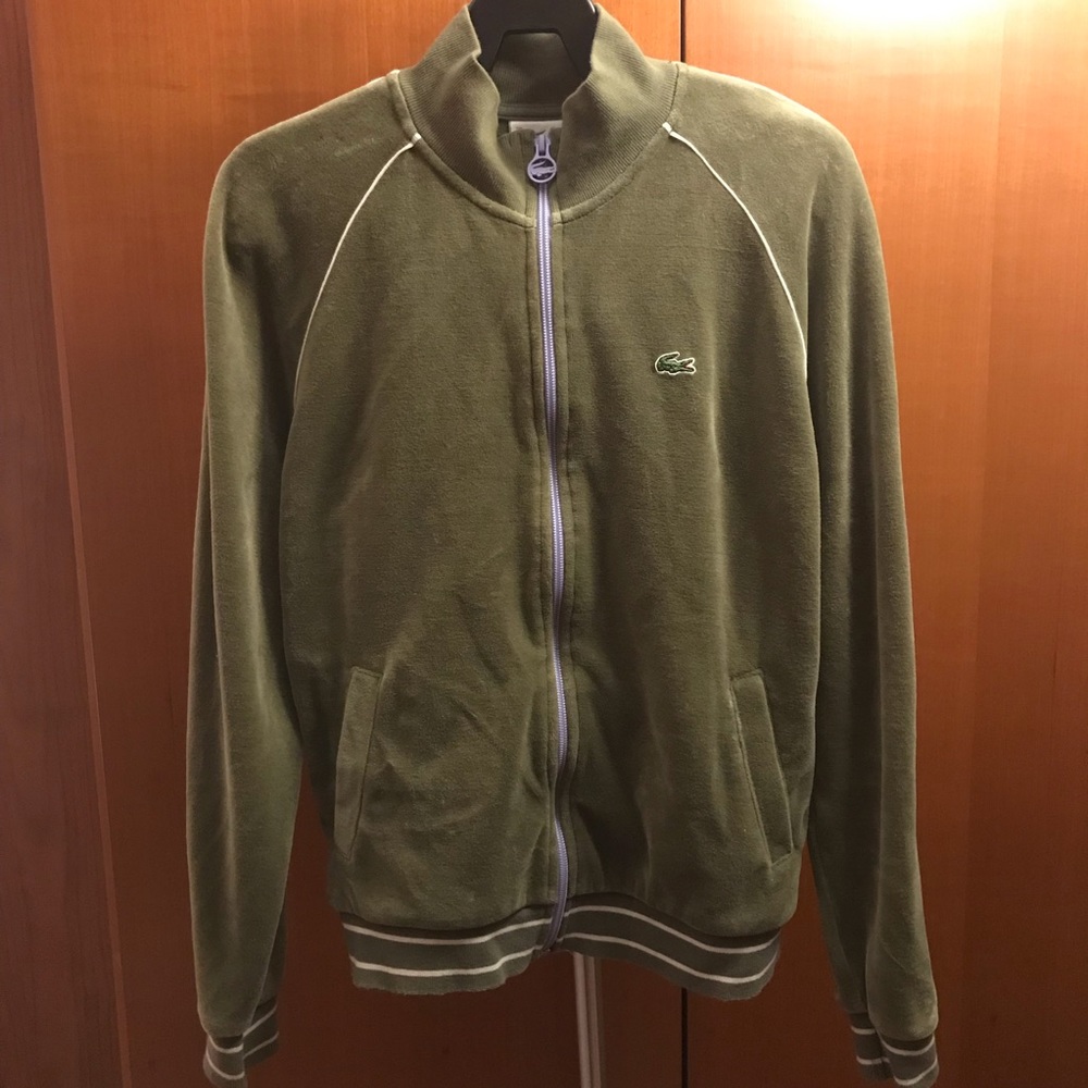Vintage Lacoste Velour Zip Sport Sweatshirt Jacket